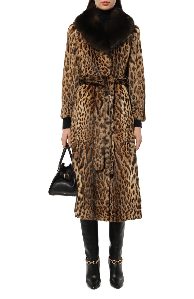 Шуба из меха оцелота